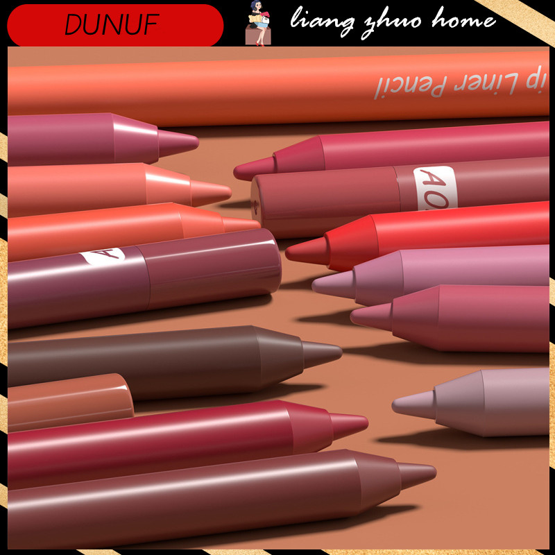 Dunuf 23 สี Lip Liner ชุดดินสอ Matte Nude Contour Lipliner ดินสอลิปสติกกันน้ํา Long Lasting ลิปสติกปากกา Lip Tint เครื่องสําอาง