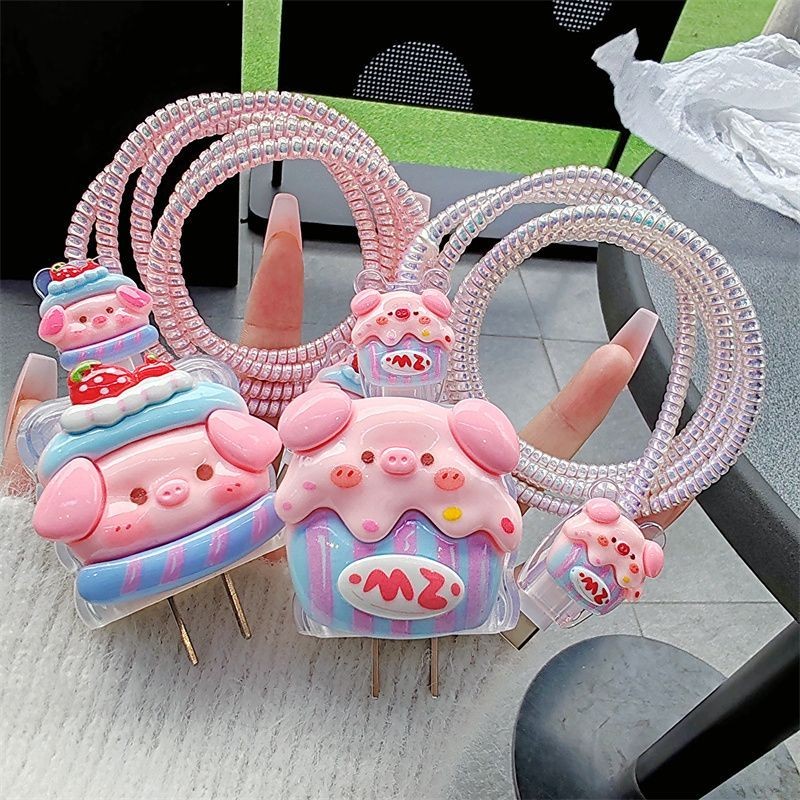 หมูน้อย Vivo 80w 44w 120w ตัวป้องกันสายชาร์จอะแดปเตอร์ป้องกันหัวชาร์จตัวป้องกันสายชาร์จเคสชาร์จ