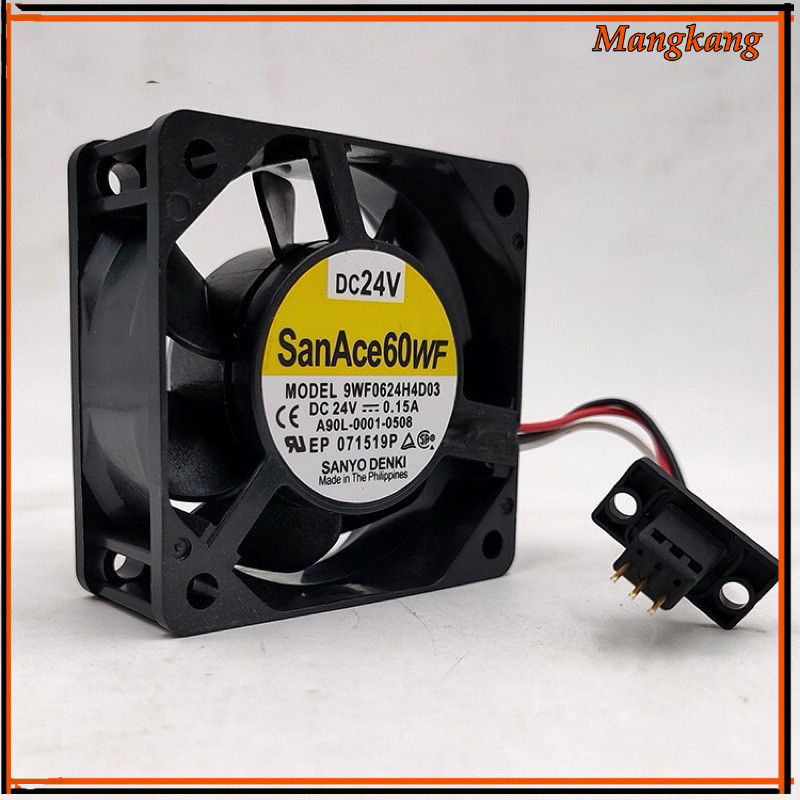 ของใหม่! พัดลม ขนาด 60*60 SanAce60WF MODEL 9WF0624H4D03 C C DC 24V : 0.15A NEP 071519P A90L-0001- 05