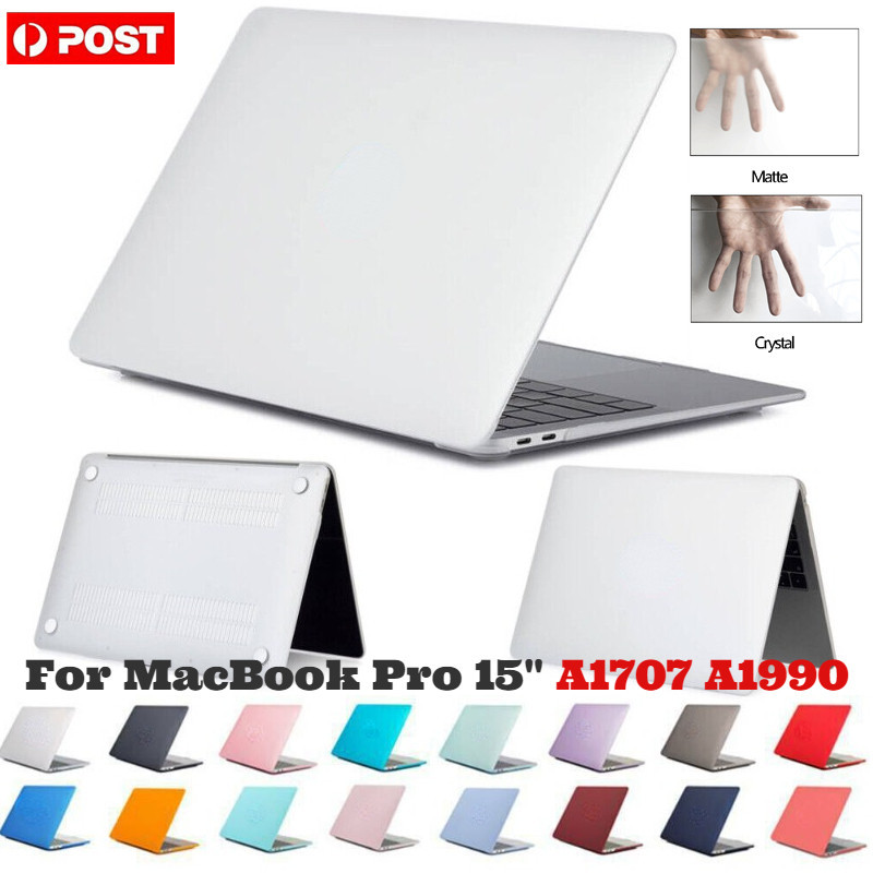 สําหรับ MacBook Pro 15 นิ้ว A1707 A1990 (2018/2019) (2017/2016) เคลือบเงา เคลือบเงา แล็ปท็อปพีซี เคสกันกระแทก ป้องกันเต็มรูปแบบ แข็ง บาง ผิว