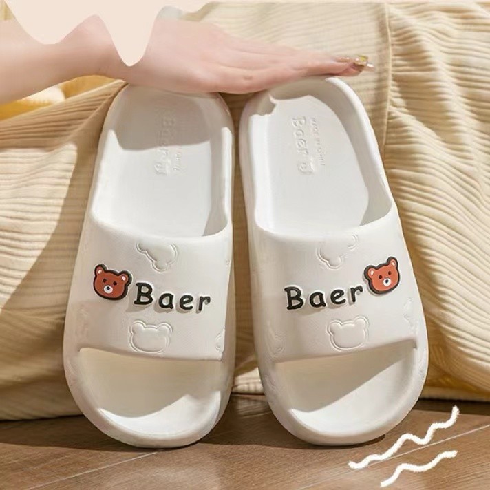 Destin🩰พร้อมส่งจากไทย🛒 (LT-BEB) รองเท้าแตะสวม ลายน้องหมีข้าง รองเท้าแฟชั่นน่ารักตุมุตะมิ พื้นนิ่มกันลื่น สีสันละมุนสุดๆ