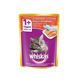 Whiskas Pouch วิสกัส เพาช์ อาหารแมวแบบเปียกชนิดซองขยาด 80 กรัม (ซอง)
