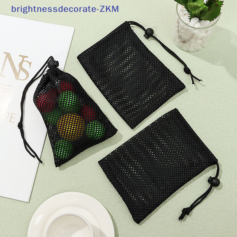 [Brightdecorate] ถุงตาข่ายหูรูด อเนกประสงค์ ทนทาน สีดํา สีขาว สําหรับซักผ้า เดินทาง กิจกรรมกลางแจ้ง [TH]