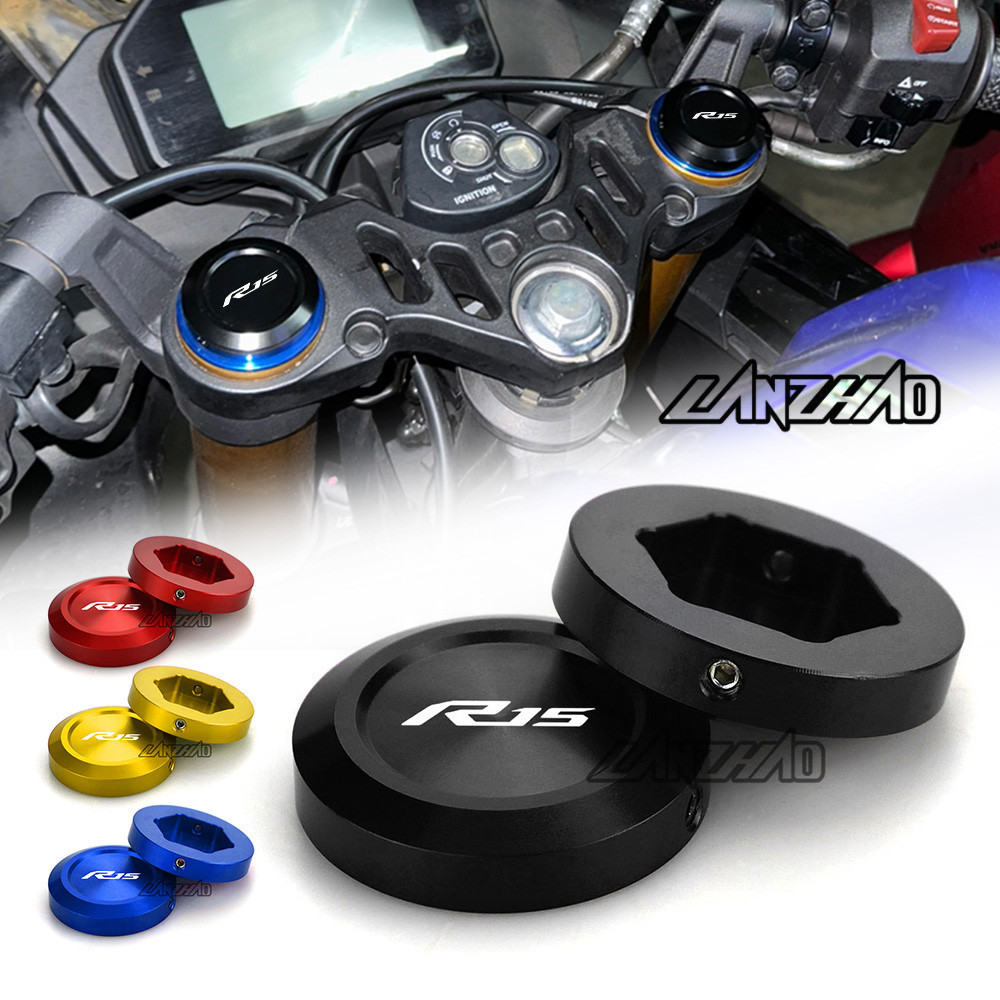 ฝาครอบโช๊คอัพหน้ารถจักรยานยนต์ CNC สําหรับ YAMAHA R15M R15v4 R15v3