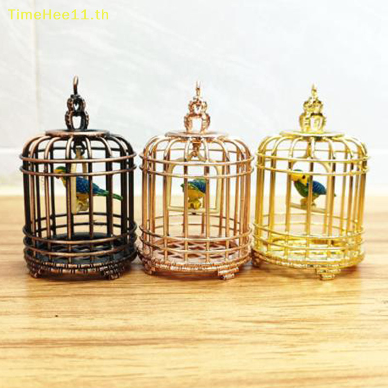 Timehee กรงนกจิ๋ว เฟอร์นิเจอร์ สําหรับตกแต่งบ้านตุ๊กตา 1:12
