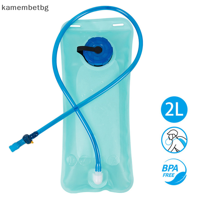 Kamembetbg ถุงน้ําดื่ม พับได้ 2 ลิตร กันรั่วซึม อุปกรณ์เสริม สําหรับเดินป่า กลางแจ้ง