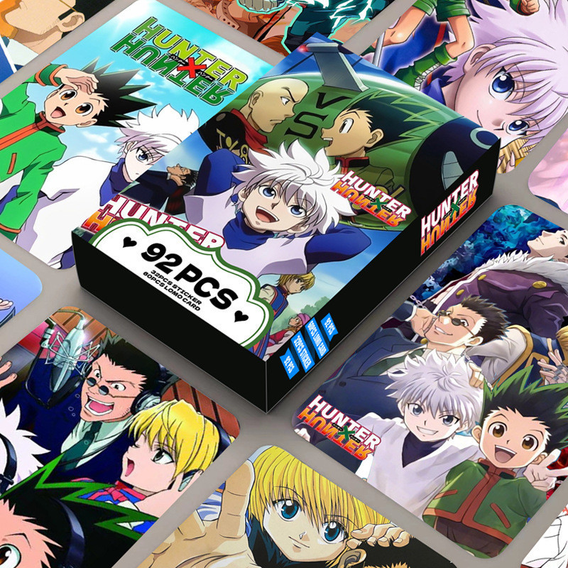 สติกเกอร์โปสการ์ด โลโม่ โฟโต้การ์ด สองด้าน HUNTER×HUNTER 92 ชิ้น/กล่อง