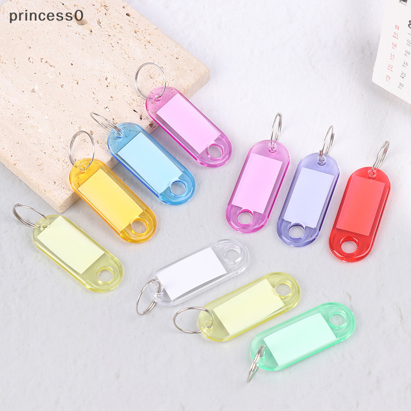 PRI 10 ชิ้น Multicolor พวงกุญแจ Key ID ป้ายแท็กกระเป๋าเดินทาง ID แท็กโรงแรมจํานวนการจําแนกการ์ดพวงกุญแจสี TH