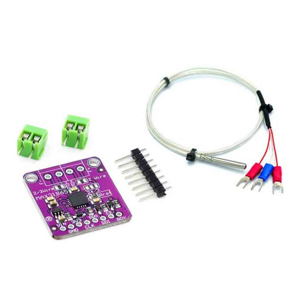 Max31865 Platinum Resistance เครื ่ องตรวจจับอุณหภูมิโมดูล RTD Sensor PT100 PT1000