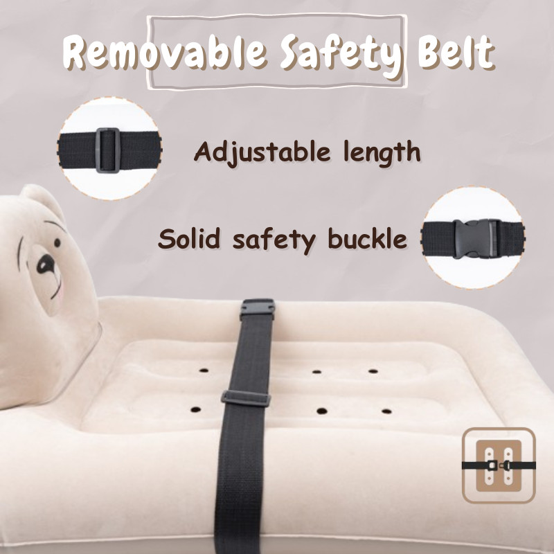Inflatable เตียงเด็กรถรถที่นั่งแบบพกพาเด็กวัยหัดเดิน Travel Air Bed Reusable Inflatable Baby Cot Camping ที่นอน ราคา ถูกที่สุด ดีลบีเคเค แกลเลอรีภาพที่ 3