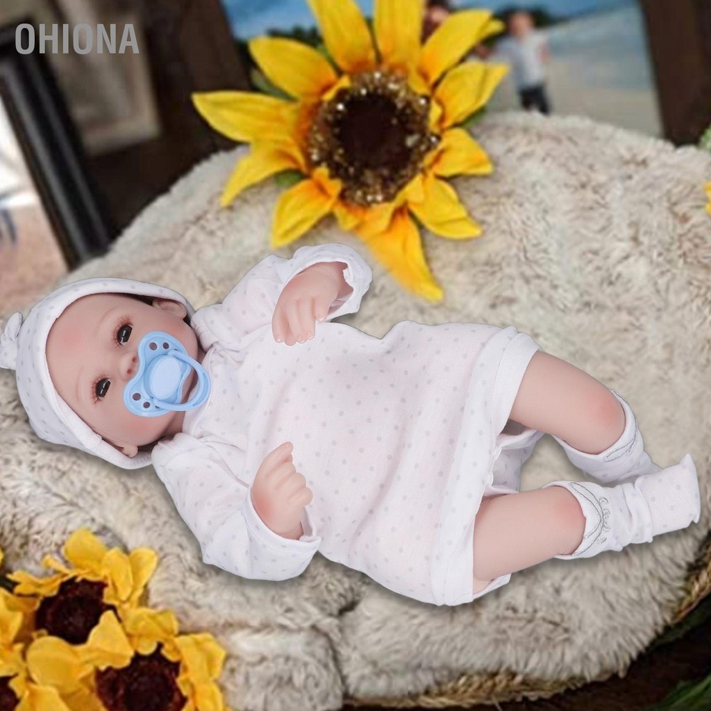 OHIONA 15 นิ้วซิลิโคนเด็กตุ๊กตาการศึกษาที่สมจริง Soft Body ตุ๊กตาเด็กทารก Reborn สำหรับเด็กอายุมากกว่า 3 ปี