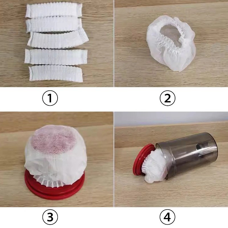 100ชิ้น/แพ็คสะดวกทิ้งไม่ทอถุงตาข่ายมือถือเครื่องดูดฝุ่นกรองครอบคลุมสําหรับอุปกรณ์ดูแลบ้าน - รูปที่ 6