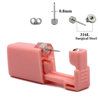 ความปลอดภัยหูเจาะปืนชุดทิ ้ งฆ ่ าเชื ้ อความปลอดภัยต ่ างหู Piercer เครื ่ อง Studs จมูก CLip Body เครื ่ องประดับเจาะเครื ่ องมือ