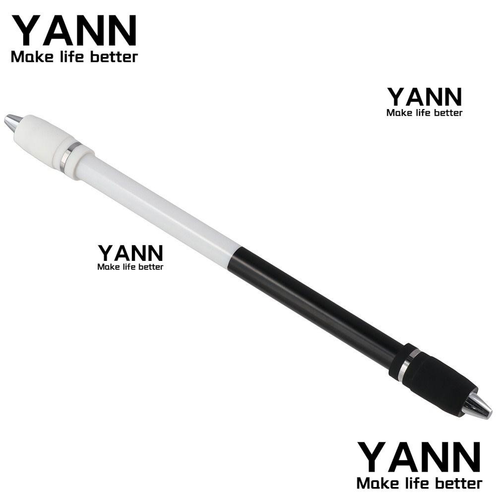 Yann1 Pen Spinning, White PC Spin Pen, สํานักงานเคลือบกันลื ่ นสีดํา
