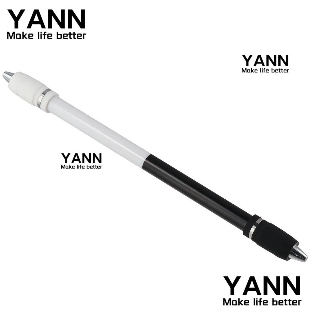 Yann1 Pen Spinning, White PC Spin Pen, สํานักงานเคลือบกันลื ่ นสีดํา