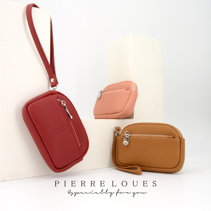 แฟชั ่ น High-end ผู ้ หญิงกระเป ๋ าแบบพกพา PU ข ้ อมือซิปเหรียญกระเป ๋ าความจุขนาดใหญ ่