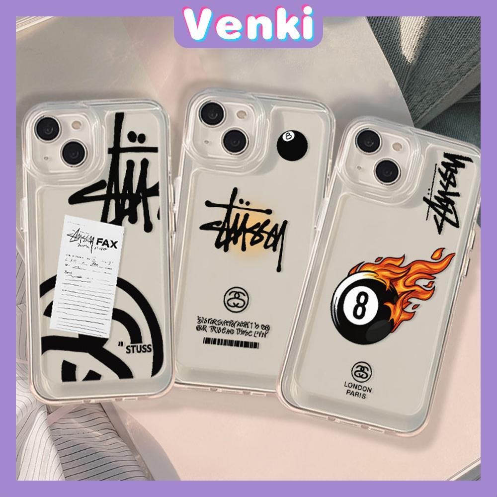 VENKI - For iPhone 15 Pro Max Case Clear Case TPU Soft Electroplated Button Shockproof Camera Protection Fashion Trendy Logo Compatible with iPhone 14 13 12 11 XS XR 7Plus 8Plus