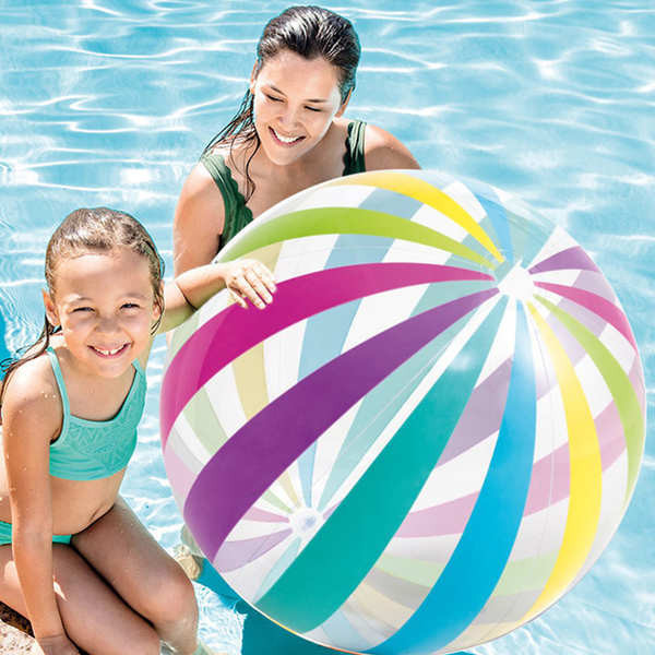 สระน้ําเด็ก สระน้ำเป่าลม ฤดูร้อน INTEX Inflatable Beach Ball Kids Water Polo Pool ของเล่นลอยน้ํา Big Ball Kids Water Volleyball