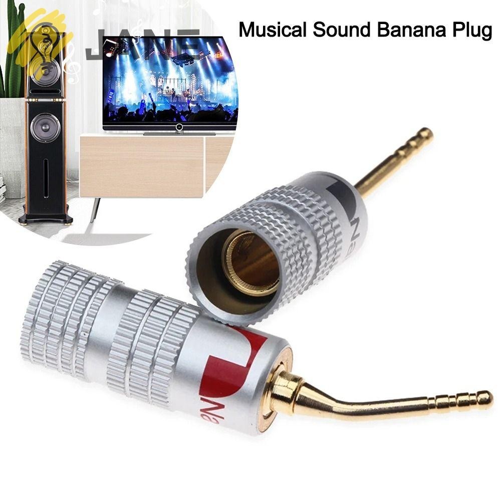 Jane Musical Sound Banana Plug, Pin สกรูประเภทสําหรับสายลําโพง Nakamichi Banana Plug, ลําโพงเครื ่ องขยายเสียง Banana Connectors ปลั ๊ กแจ ็ คลําโพงวิดีโออะแดปเตอร ์