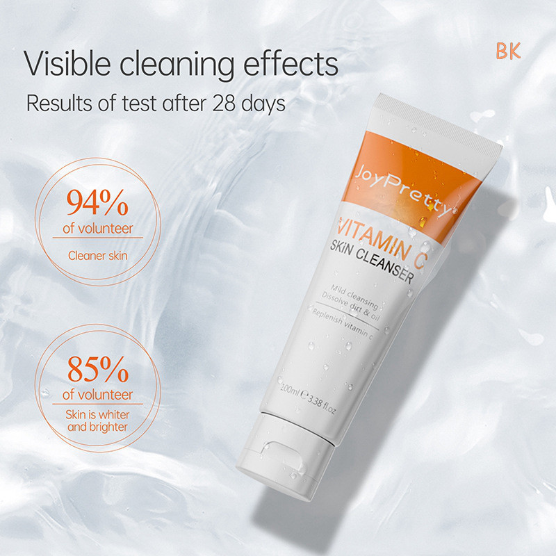 Bk 100g Vitamin C Facial Cleanser Moisturizing Deep Cleanser โฟม Gentle Cleanser Face Skin Care โฟมล ้ างหน ้ า Face Cleanser Skin Care