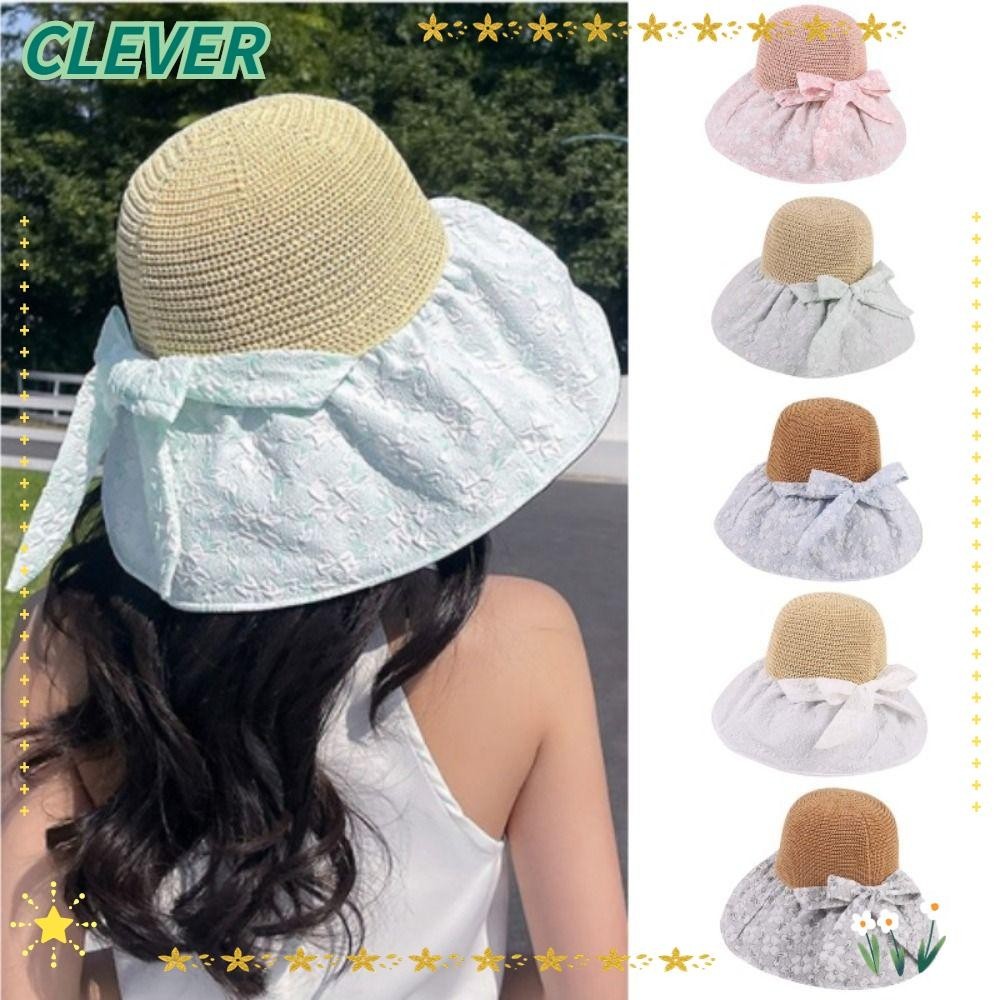 Clever Sun Hat, UV Protection Breathable Sun-Shading Hat, Sun Protection Bubble Flower Big Brim Hat Women