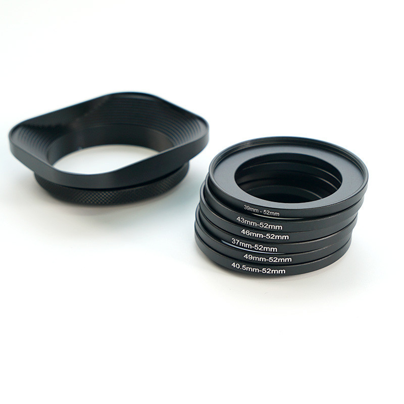 Retro โลหะสแควร์เลนส์สําหรับกล้อง Mirrorless DSLR 39-52 มม. Universal Filter อะแดปเตอร์แหวนอุปกรณ์เสริมเลนส์
