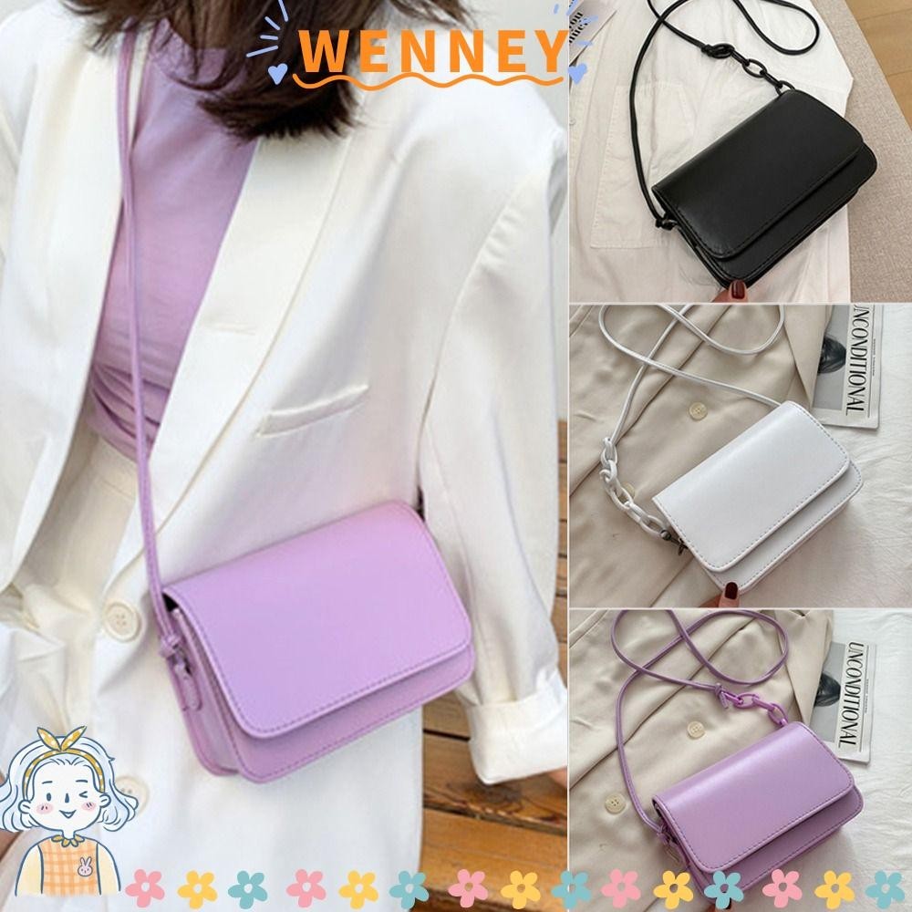 Wenney กระเป ๋ าสะพายไหล ่ เทรนด ์ หญิงกระเป ๋ าถือวินเทจ