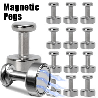 2-10ชิ้นเงินมัลติฟังก์ชั่แม่เหล็กหมุดโลหะ/ตะขอแม่เหล็กที่แข็…