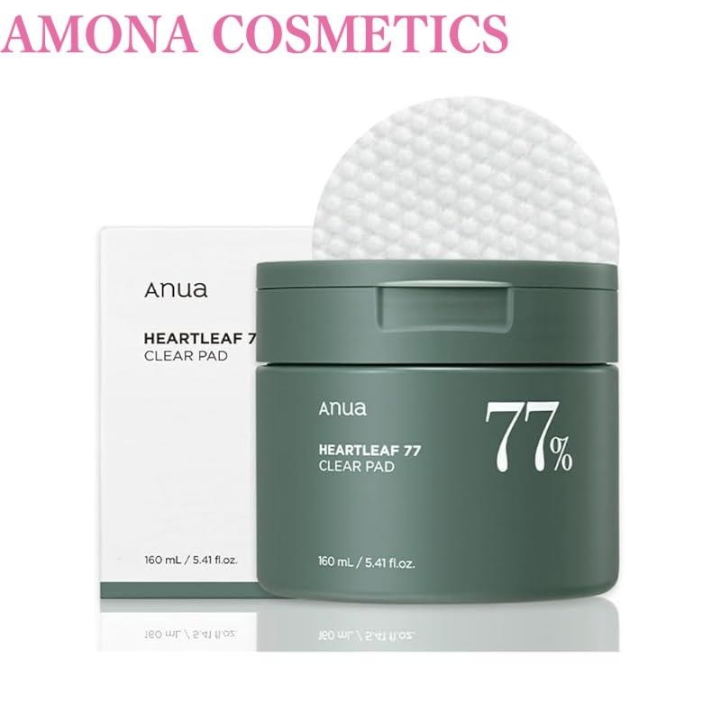 ANUA Dokudami 77% Clear Pads (70 sheets) wipe-off toner pads for exfoliating and pore care, moisturizing and soothing sensitive and dry skin. Korean cosmetics for skincare. [Official, genuine product]
