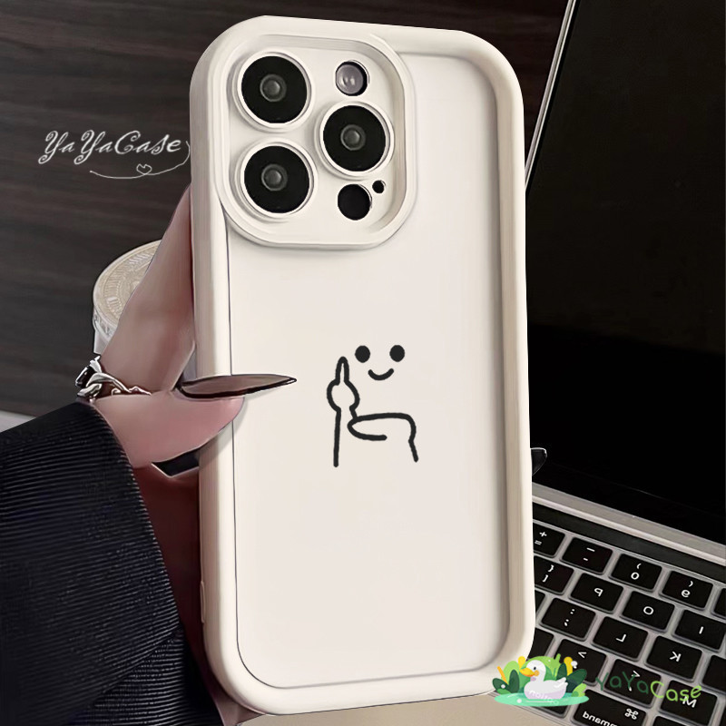 สำหรับ iPhone11 13 Case FOR เคสไอโฟน14 15 12 pro max 6 7 8 14 15 Plus X XR XS Max Cartoonรุ่น สไตล์ ขั้นสูง TPU Soft เคส