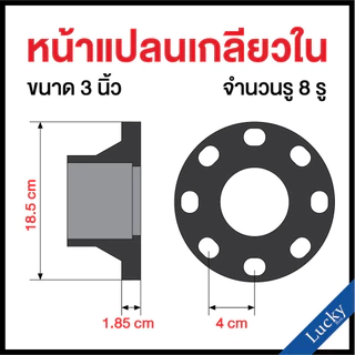 หน้าแปลนเกลียวใน ขนาด 3 นิ้ว หน้าแปลน HDPE