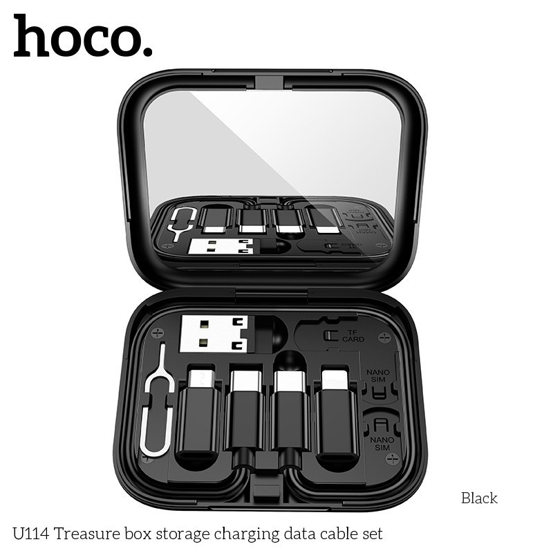 Hoco สายชาร์จพร้อมกล่อง มีทุกหัว รองรับชาร์จเร็ว 60W พร้อมหัวแปลงหัวชาร์จ รองรับรู Micro / iP / TyepC