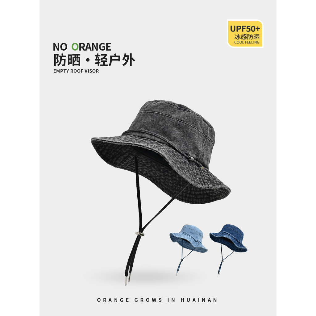 2024 สไตล ์ ใหม ่ ล ้ าง Denim หมวกหญิงฤดูร ้ อน Mountain ปีนเขาปีนเขา Sunshade Sun หมวกชาย Retro