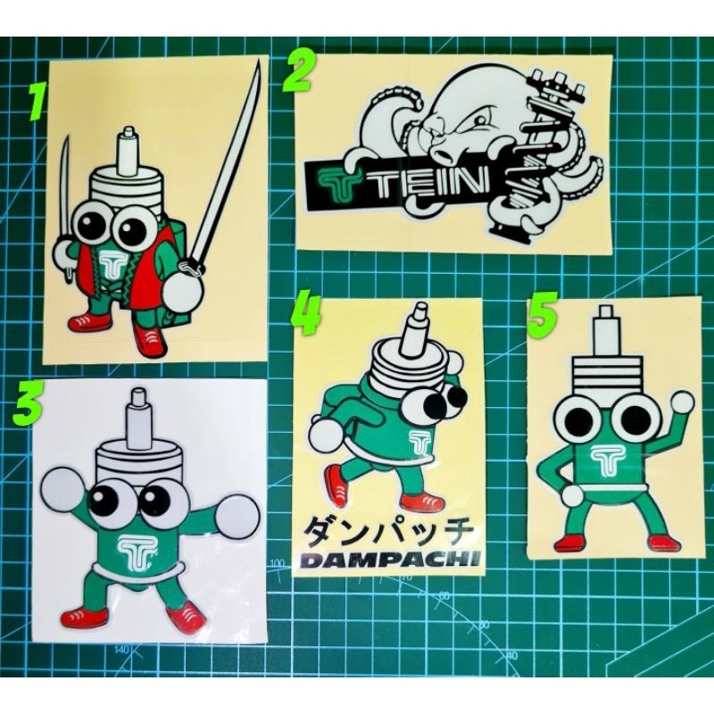 สติ๊กเกอร์ TEIN Dampachi DESIGN CUTTING REFLECTIVE PANTUL Stiker Motor