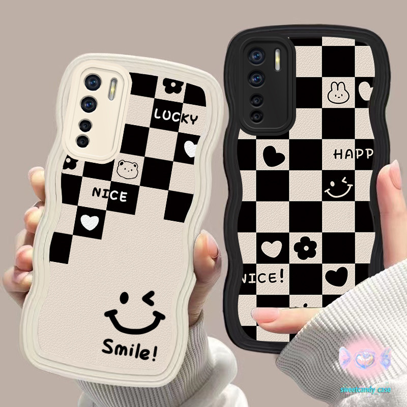 [จัดส่งในพื้นที่] เคสโทรศัพท์ลายสก็อตสีดำและสีขาวเข้ากันได้กับ iPhone 11 13 14 15 12 Pro Max X XR XS MAX 7 8 14 15 Plus