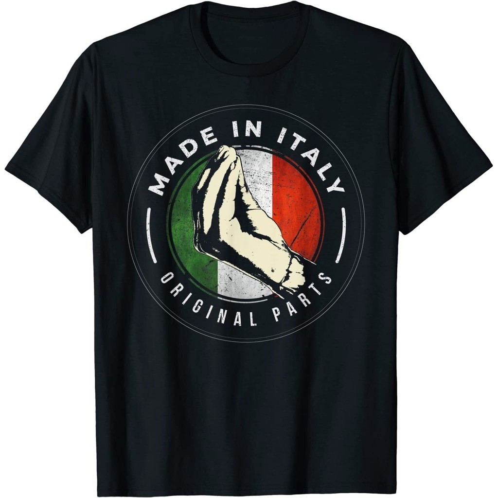 Limited Italian Flag Made In Italy Hand Gesture Italia Men T-Shirt