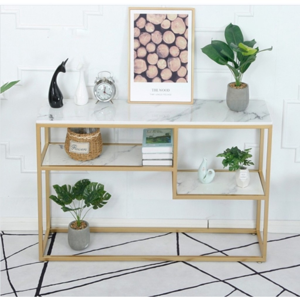 Lla2 Porch ตู้ตารางโมเดิร์น Porch Platform ที่กําหนดเองหินอ่อนคอนโซลตาราง