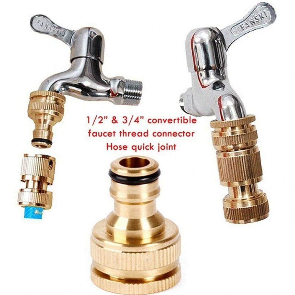 Brand New Water Pipe Connector Fitting Adaptor G3/4 To G1/2 HOSE Tap Faucet#TWILIGHT