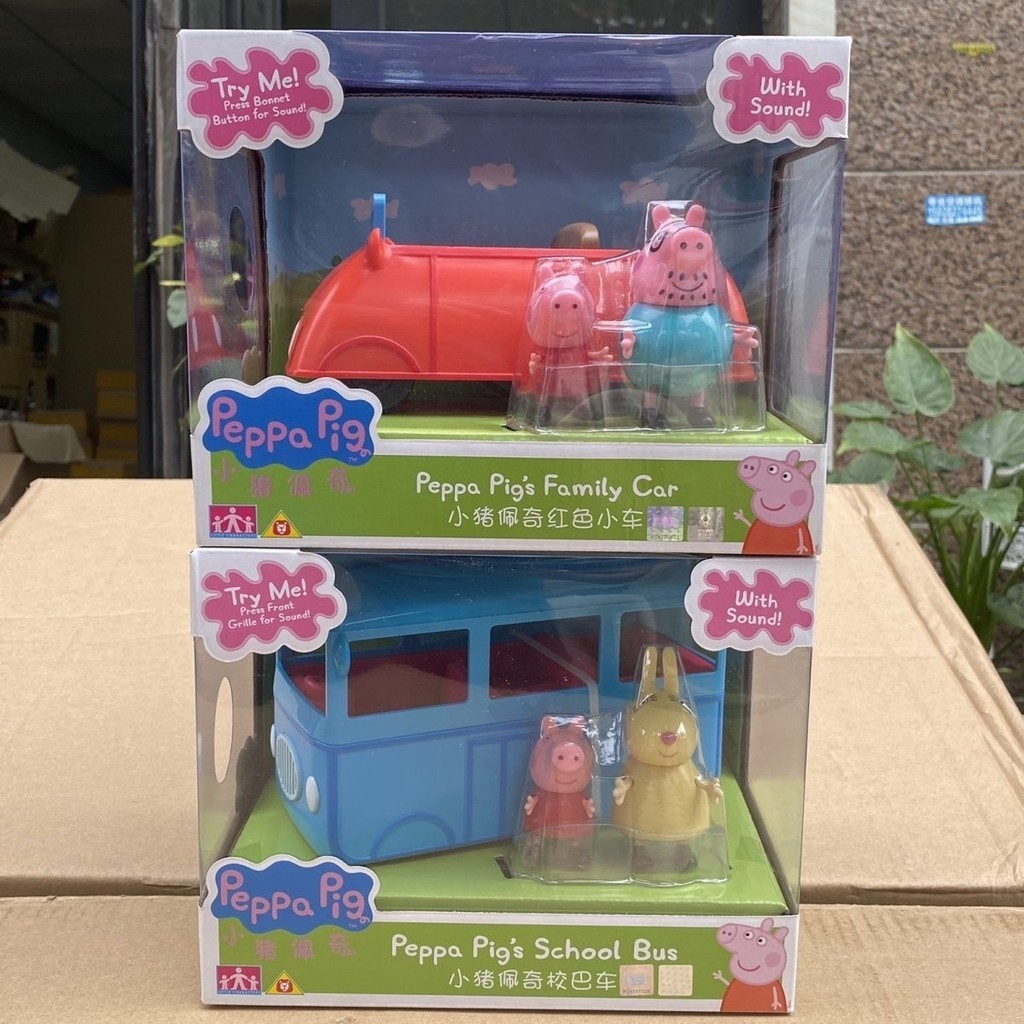 Peppa หมู peppa หมูของเล ่ นโรงเรียนรถบัสสีแดงกีฬารถ George Play House ชุดเด ็ กของเล ่ นเพื ่ อการศึกษาสาวของขวัญวันเกิด