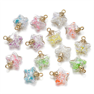 จี้แก้วรูปดาวห้าแฉกเรืองแสง 8.5*17*19 มม (5/10 ชิ้น)-สวยงาม …