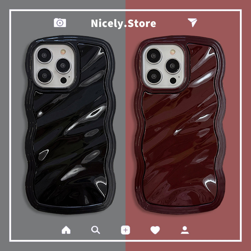สีทึบ 2 ใน 1 ระลอกน้ํากรอบหยักเคสโทรศัพท์เข้ากันได้สําหรับ ไอโฟน 15 14 13 12 มือโปร สูงสุด 11 15โปรแม็กซ์ ป้องกันรอยขีดข่วน ทีพียู ปลอกมือ