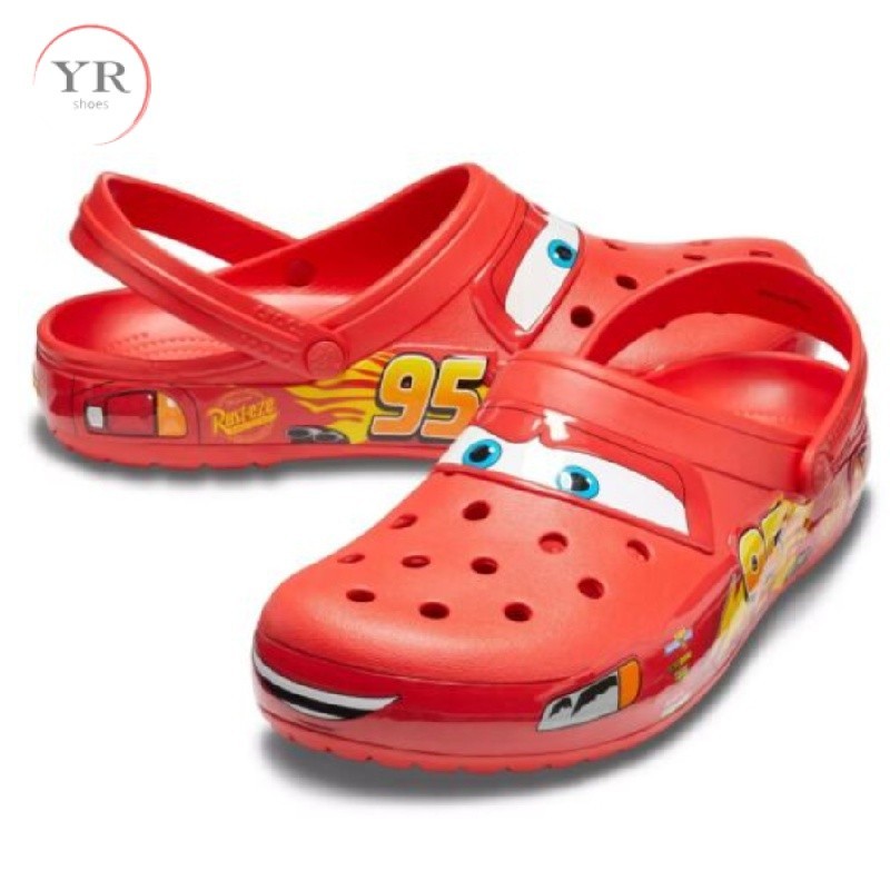 รองเท้า crocs ผู้ชาย Mcqueen Clog สําหรับผู้ใหญ่ รองเท้าไปทะเล crocs Mcqueen