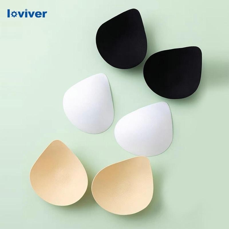 [Loviver] 2 ชิ้นสตรี Bra แผ่นแทรก Push up ชุดว่ายน้ํา Breathable Soft Padding ใส่ Bra อุปกรณ์เสริม Bra ถ้วยเต้านมแทรก