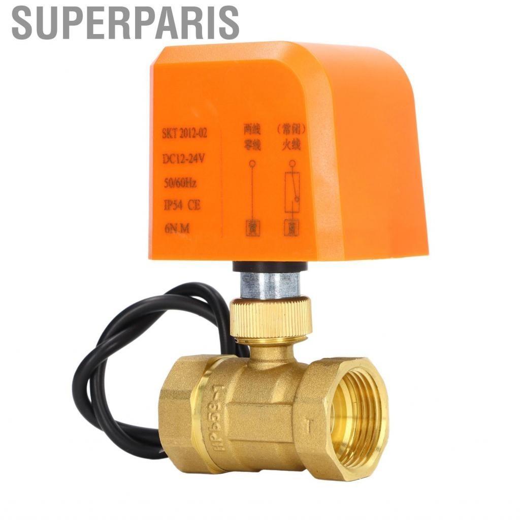 Superparis Brass Solenoid Valve 2 Way Wire Synchronous Motor Electric Ball DN25