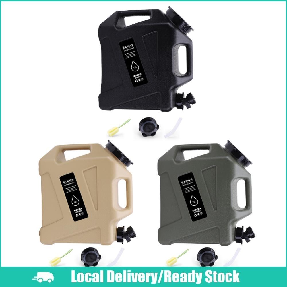 [จัดส่งในพื้นที่] ภาชนะบรรจุน้ําตั้งแคมป์ 12ล พร้อมสไปร์ กระป๋องน้ําฉุกเฉินแบบพกพาถังเก็บน้ําสําหรับรถยนต์ตั้งแคมป์กลางแ