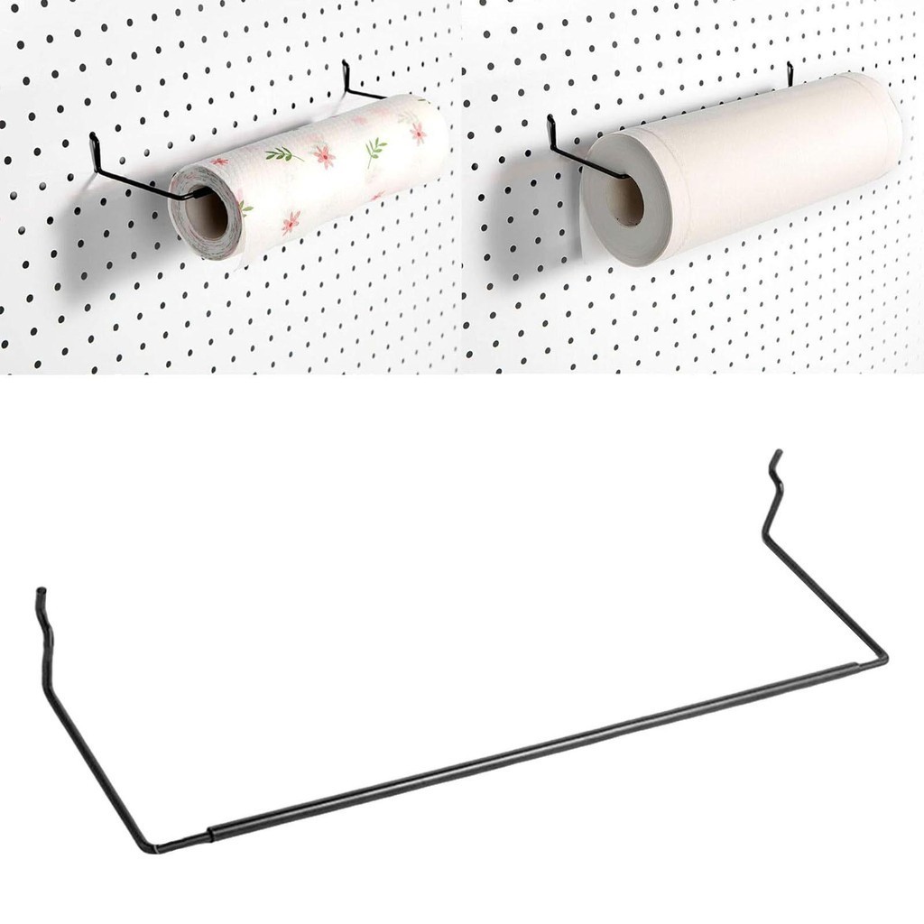 [Lszcx6l] ที่วางกระดาษเช็ดมือสําหรับ Pegboard อุปกรณ์เหล็กคาร์บอน Pegboard Organization Hook สําหรับ