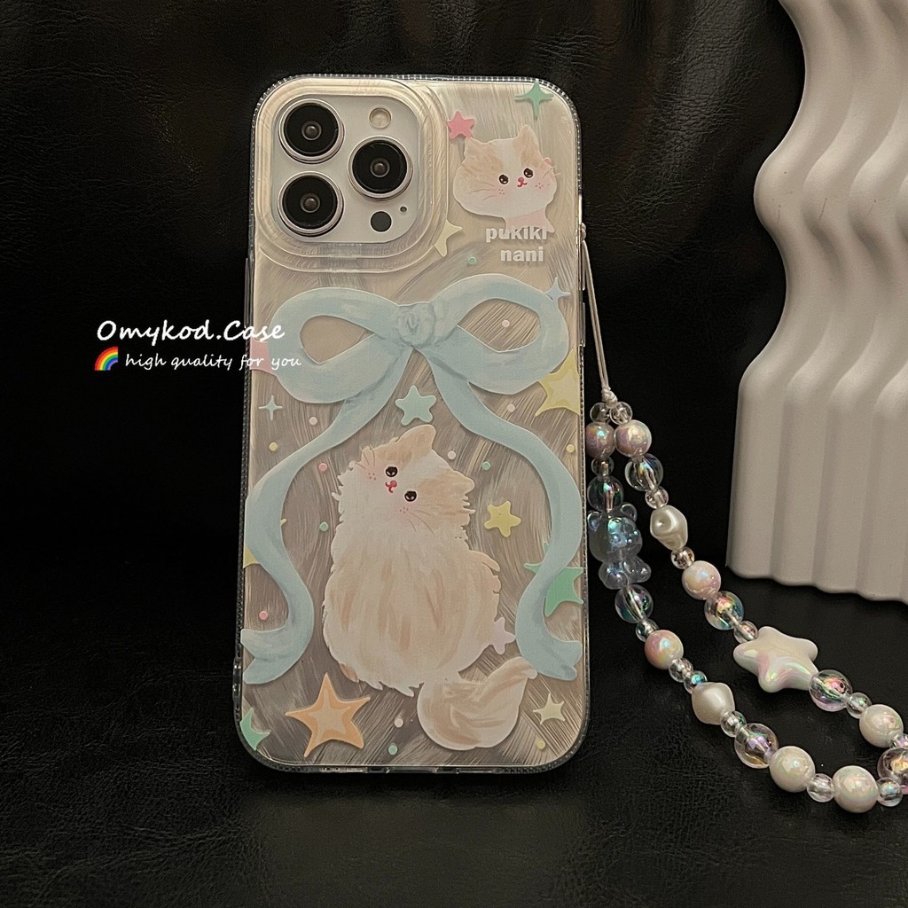 ใช ้ งานร ่ วมกับiPhone 16 15 14 13 11 12 Pro Max iPhone 7 8 XR XS X SE 2020 น ่ ารักแมวFeather Gauzeสีทึบคู ่ Anti Dropโทรศัพท ์ กรณีป ้ องกันกรณี