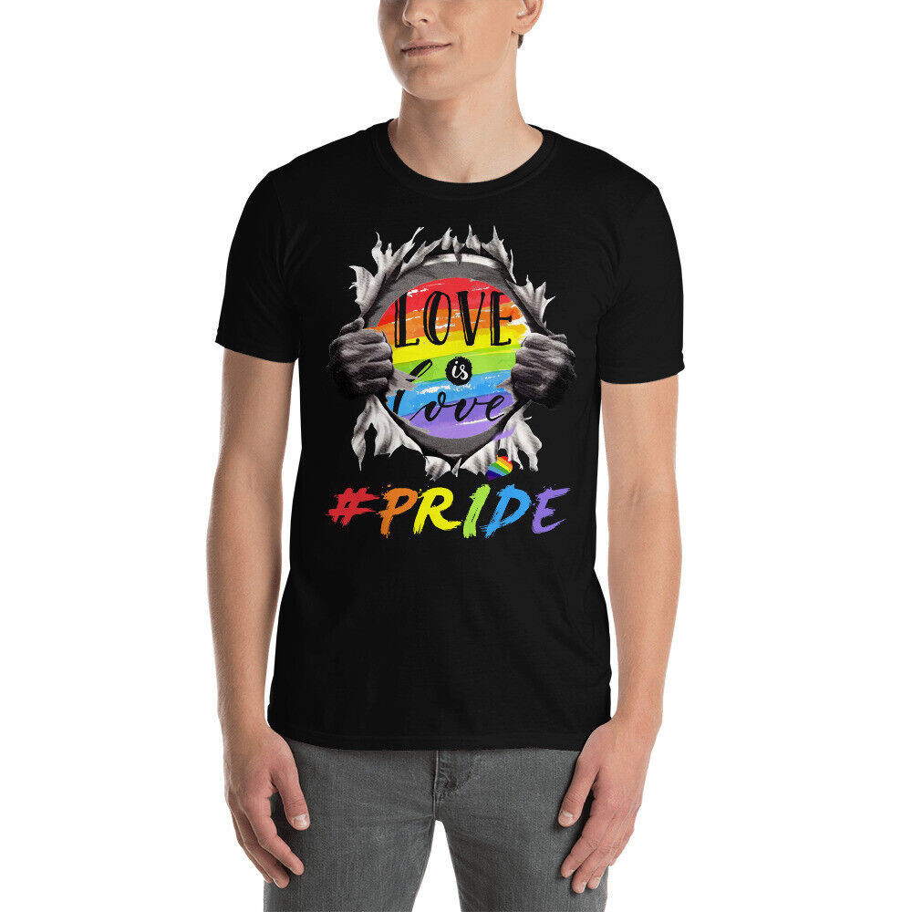 Love Is Love Pride Lgbt Flag Lgbt สนับสนุนเกย์เลสเบี้ยนของขวัญ Tshirt
