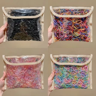 200-2500 ชิ้น เซต ยางรัดผม สําหรับเด็ก แฟชั่นเกาหลี ที่เรียบง่าย ยืดหยุ่นสูง ยางรัดผม เด็กผู้หญิง เครื่องประดับผม