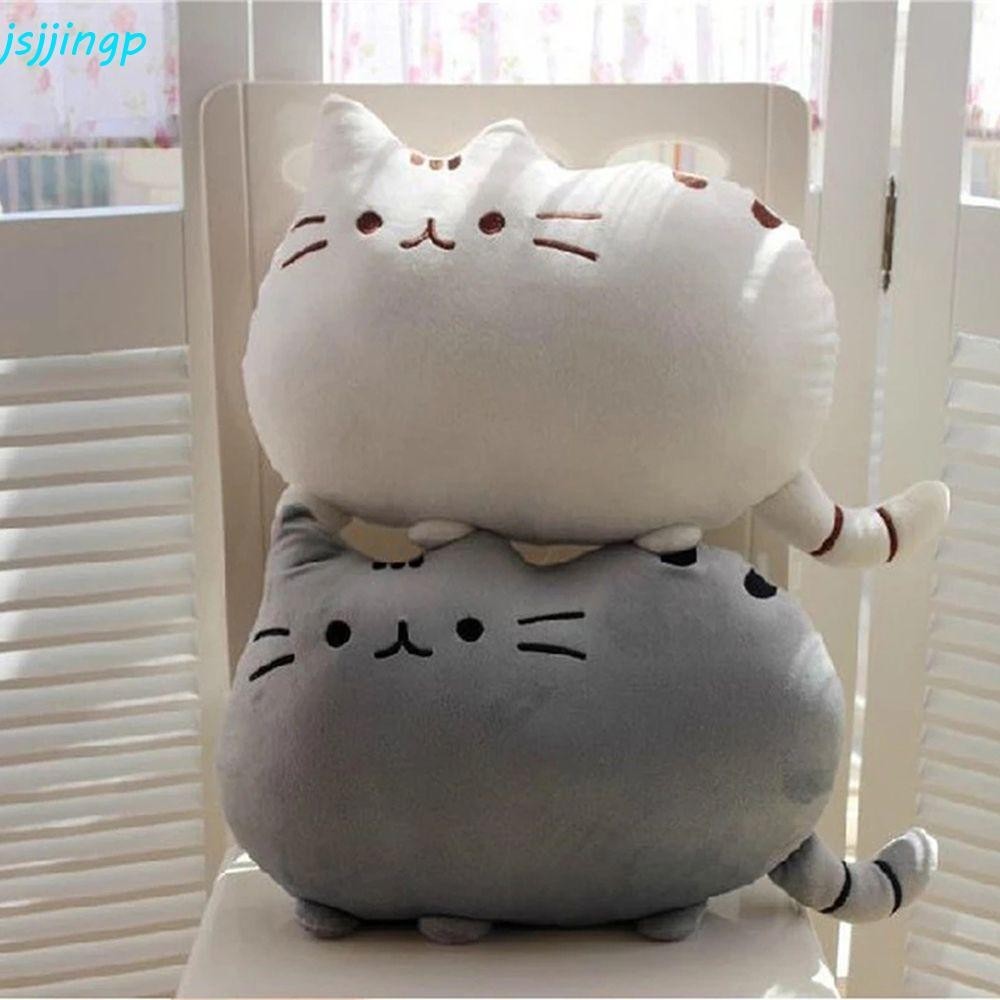 Jsjjingp หมอนตุ๊กตาแมวนุ่ม 40*30 ซม.ซิป PP ผ้าฝ้าย Peluche ของขวัญวันเกิดตุ๊กตาของเล่น